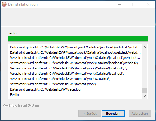 Deinstallation 4 Deinstallation 4